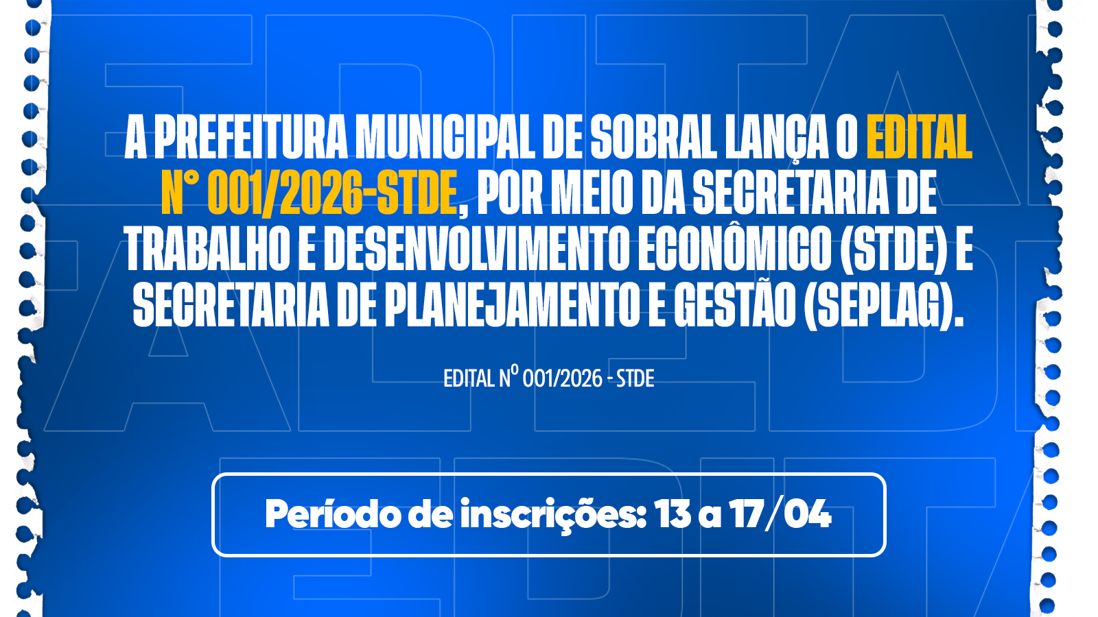 Sobral abre seleção com oportunidades na área de inovação e economia criativa