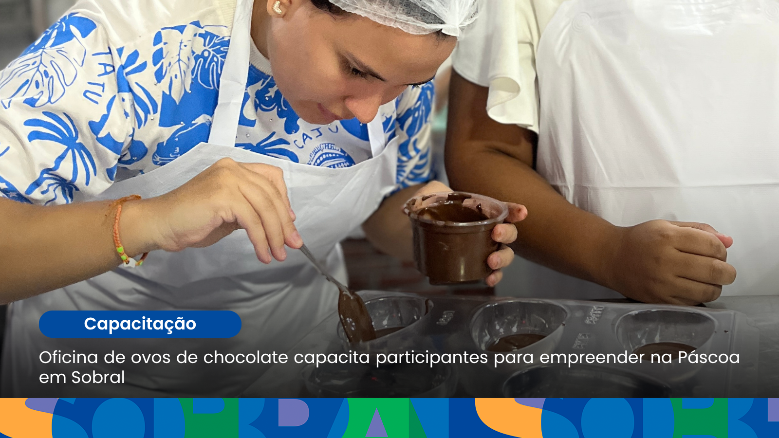 Oficina de ovos de chocolate capacita participantes para empreender na Páscoa...